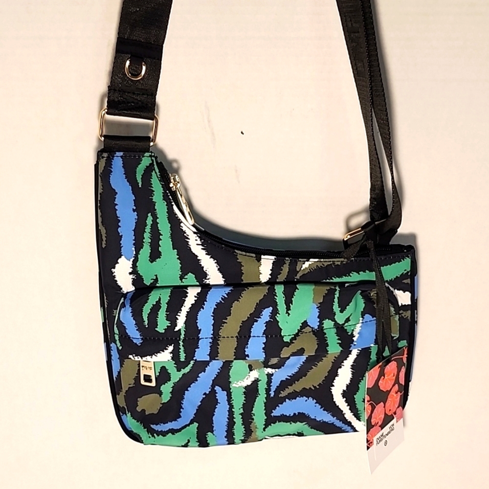 NWT-Diane Von Furstenberg for Target - nylon zebra striped crossbody bag